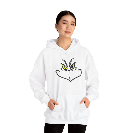 Holiday Spirit Hoodie: Cozy Unisex Sweatshirt with Grinch and Reindeer Design, Perfect for Christmas, Gift for Friends, Warm, Fun, Festive