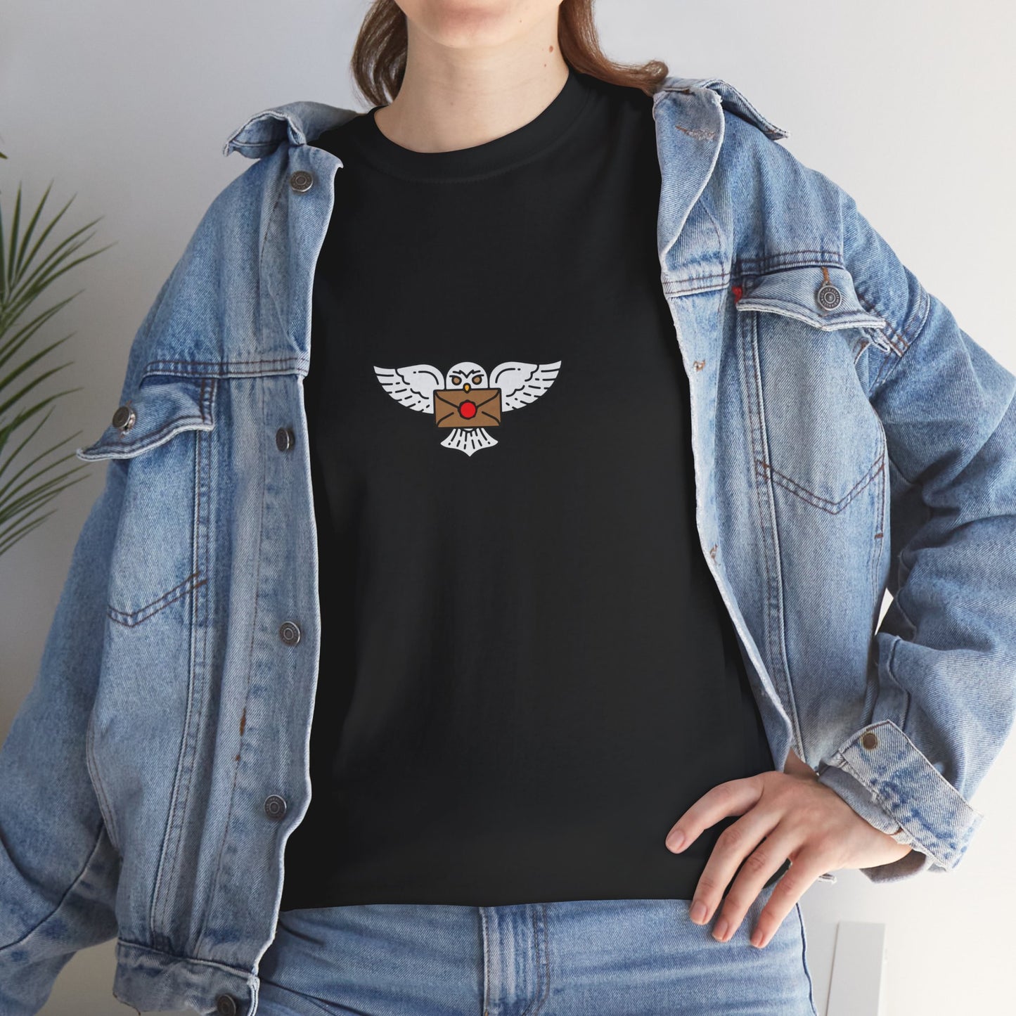 Wizard Academy inspired owl t-shirt, Unisex Heavy Cotton Tee