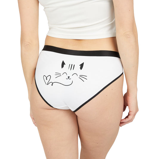 Cat-Themed Women's Underwear, Cute Cat Briefs, Pet Lover Gifts, Fun Lingerie, Adorable Underwear Set, Perfect for Cat Lovers