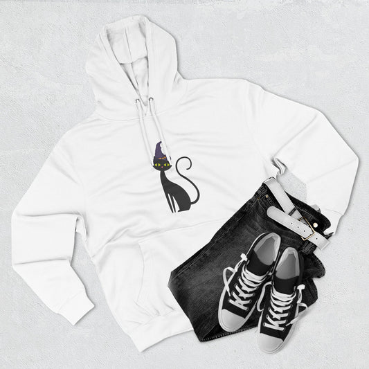 Cozy Cat-Inspired Fleece Hoodie: Perfect for Cat Lovers, Halloween, Casual Wear, Gift for Friends, Cozy Winter Layer