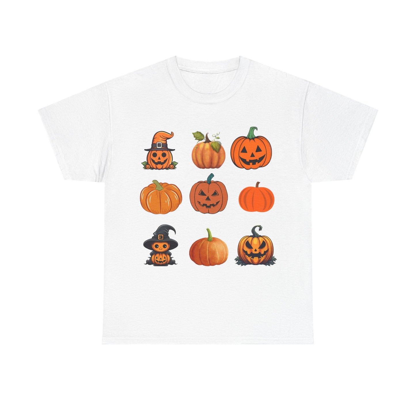 Tic Tac Toe Halloween Pumpkin T-Shirt, Unisex Cotton Tee