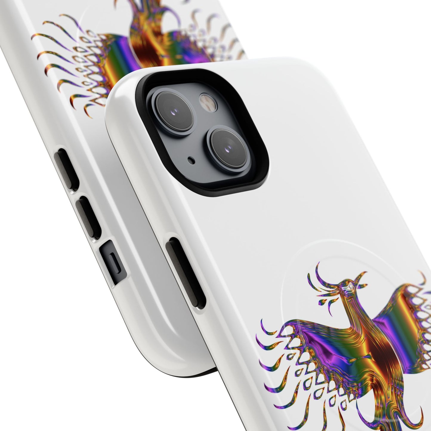 Vibrant Phoenix Magnetic Phone Case, Tough Phone Cover, Unique Smartphone Accessory, Gift for Tech Lovers, Holiday Essentials
