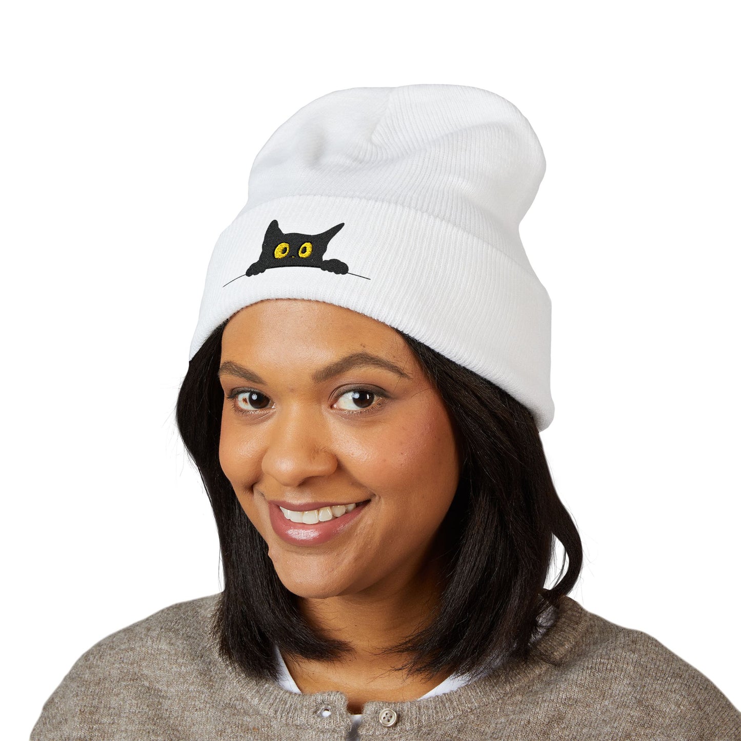 Cozy Cat Embroidered Beanie | Classic Cuffed Hat for Cat Lovers, Cute Winter Wear, Gift for Pet Owners, Halloween Accessory, Trendy [...]