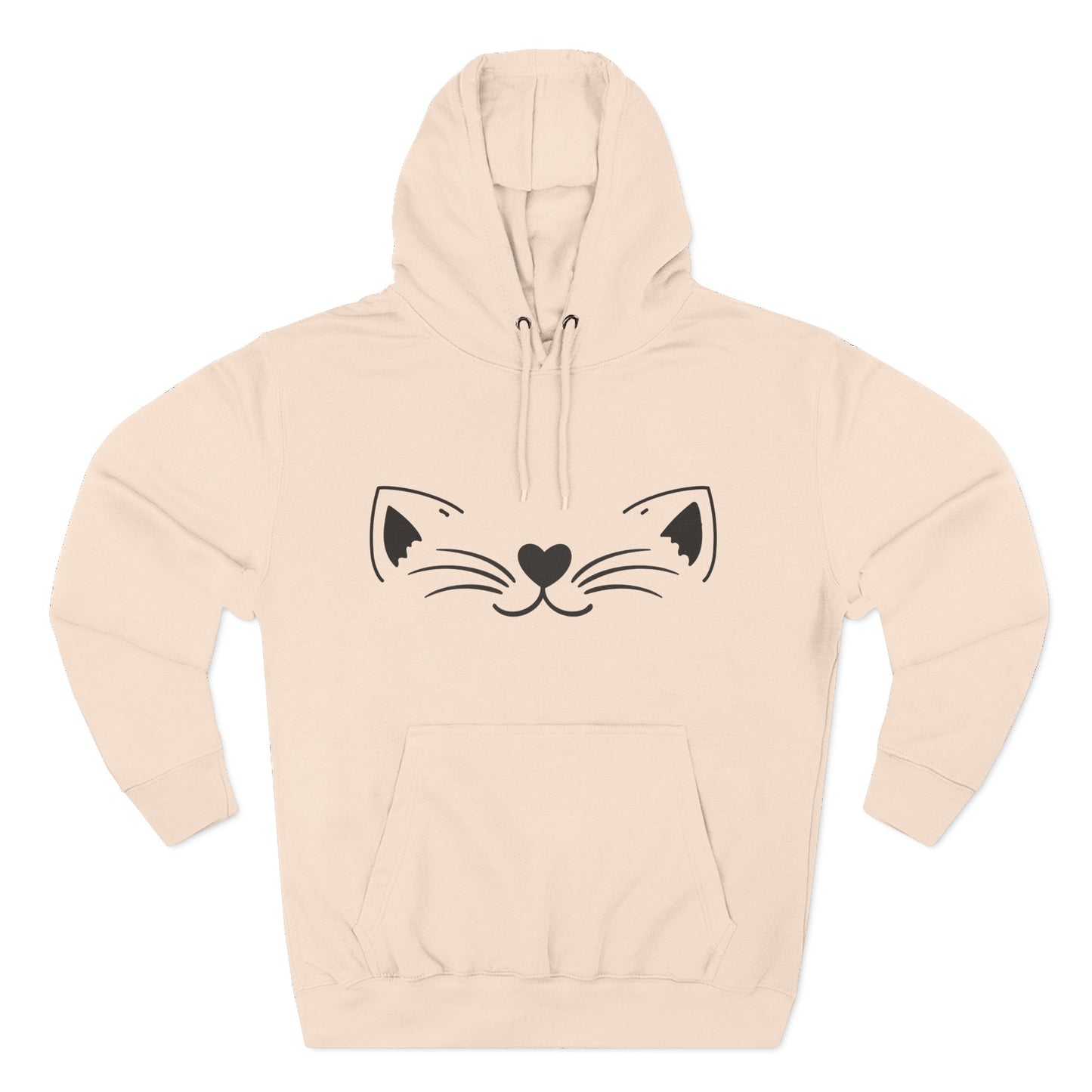 Cute Cat Fleece Hoodie - Cozy Cat Lover Apparel, Perfect for Gifts, Winter Wear, Cat Mom, Pet Lover,