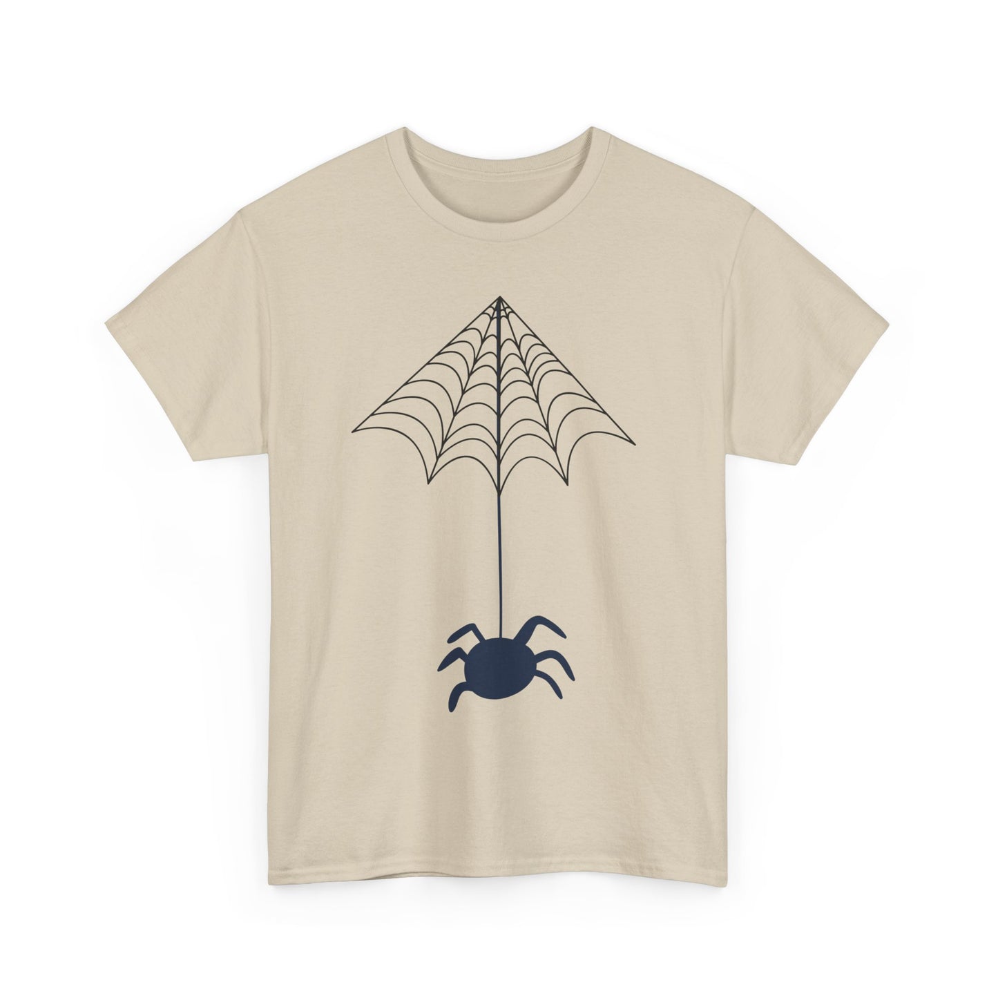 Spider Halloween Unisex Tee - Fall Heavy Cotton Tee with Clean Lines Design
