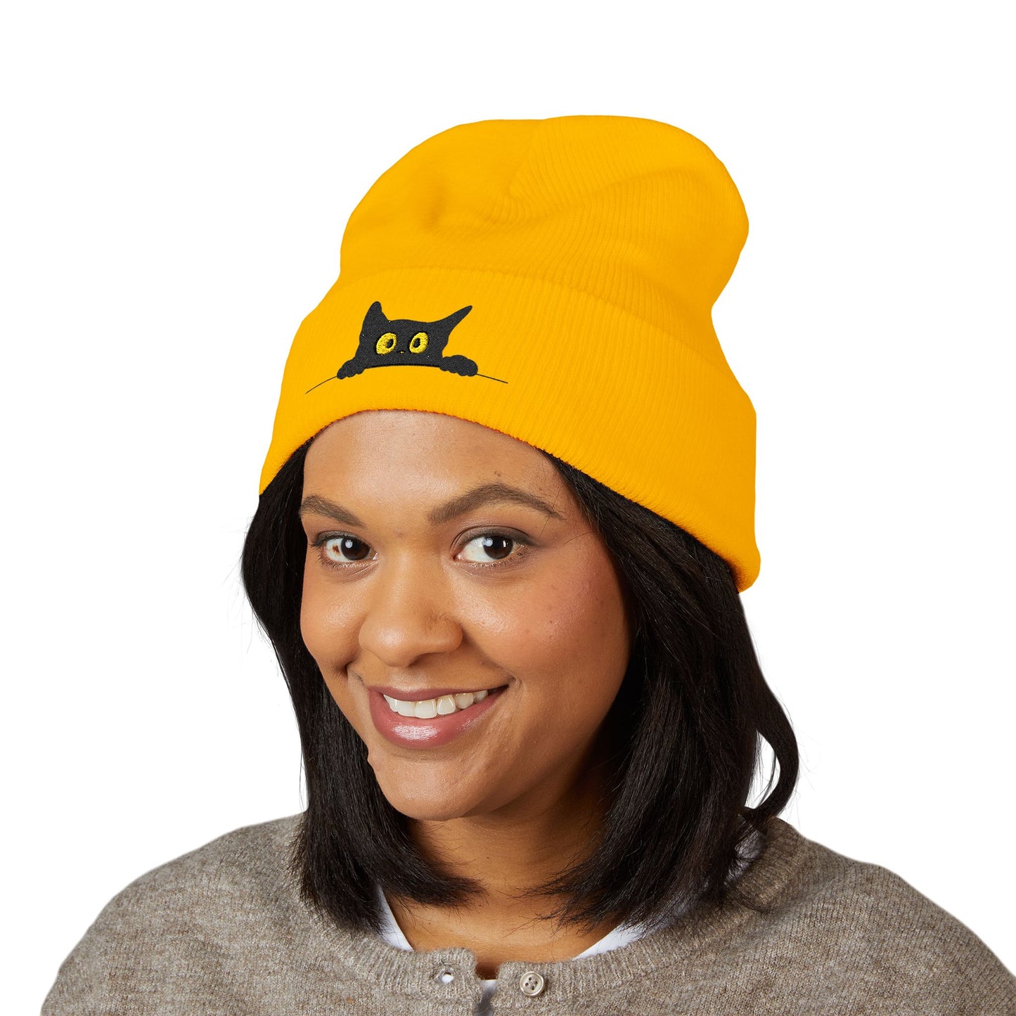 Cozy Cat Embroidered Beanie | Classic Cuffed Hat for Cat Lovers, Cute Winter Wear, Gift for Pet Owners, Halloween Accessory, Trendy [...]