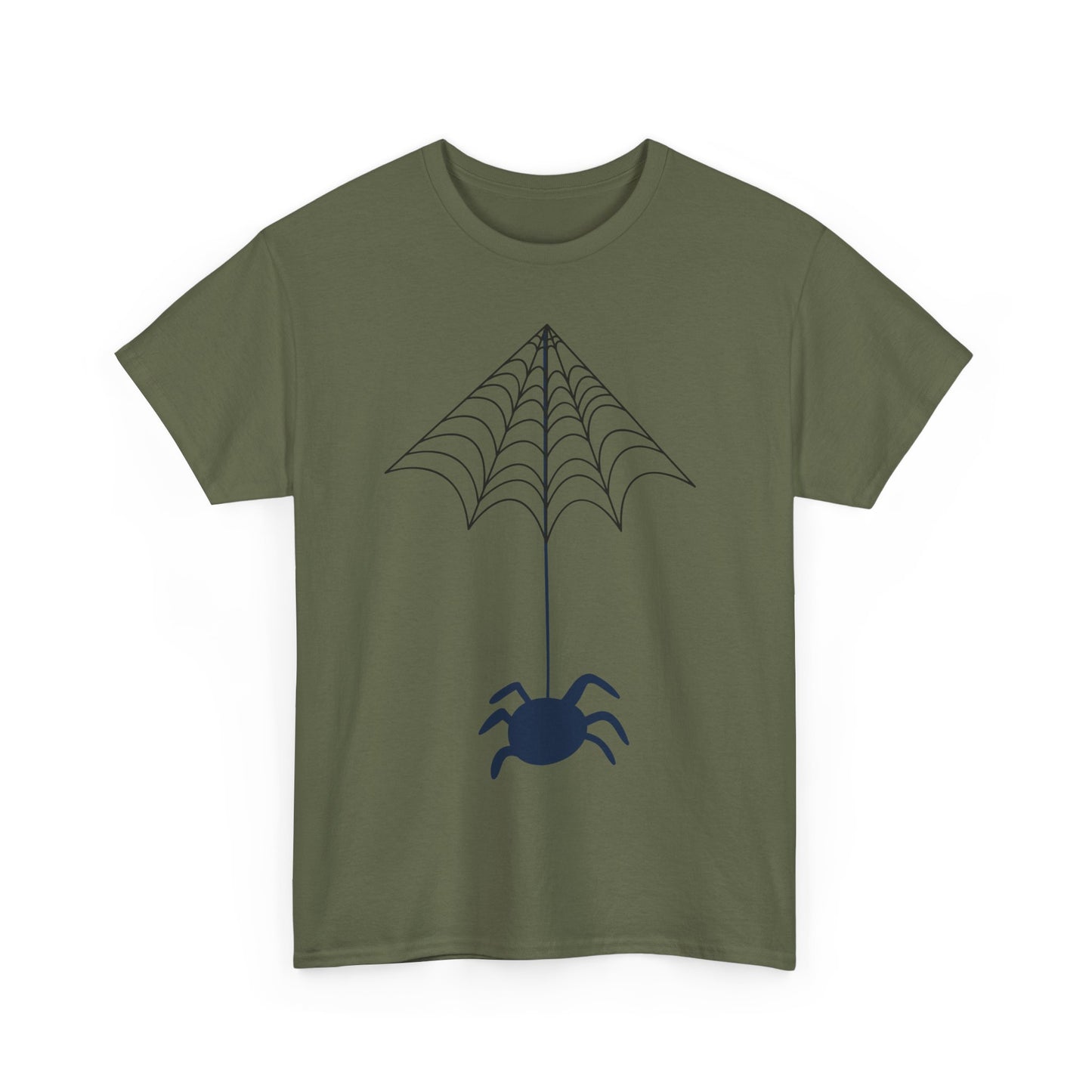 Spider Halloween Unisex Tee - Fall Heavy Cotton Tee with Clean Lines Design