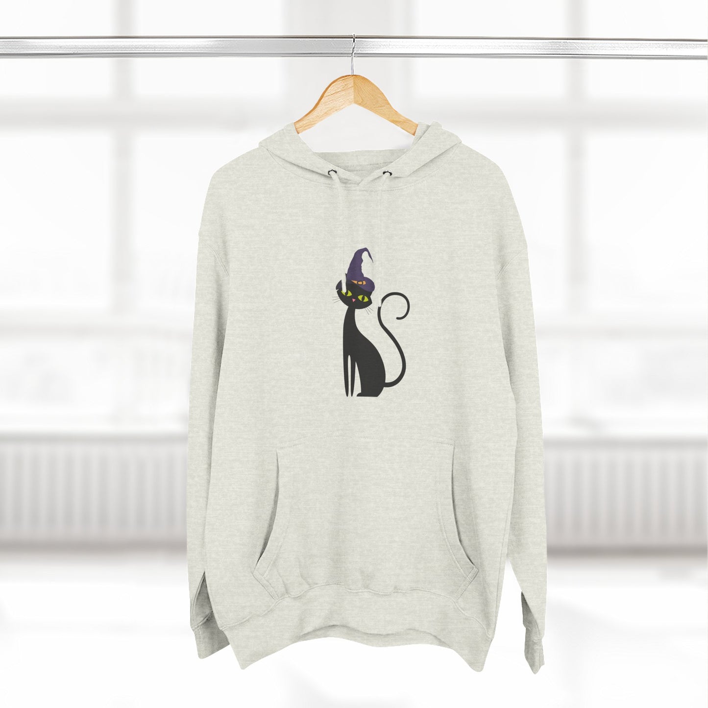 Cozy Cat-Inspired Fleece Hoodie: Perfect for Cat Lovers, Halloween, Casual Wear, Gift for Friends, Cozy Winter Layer
