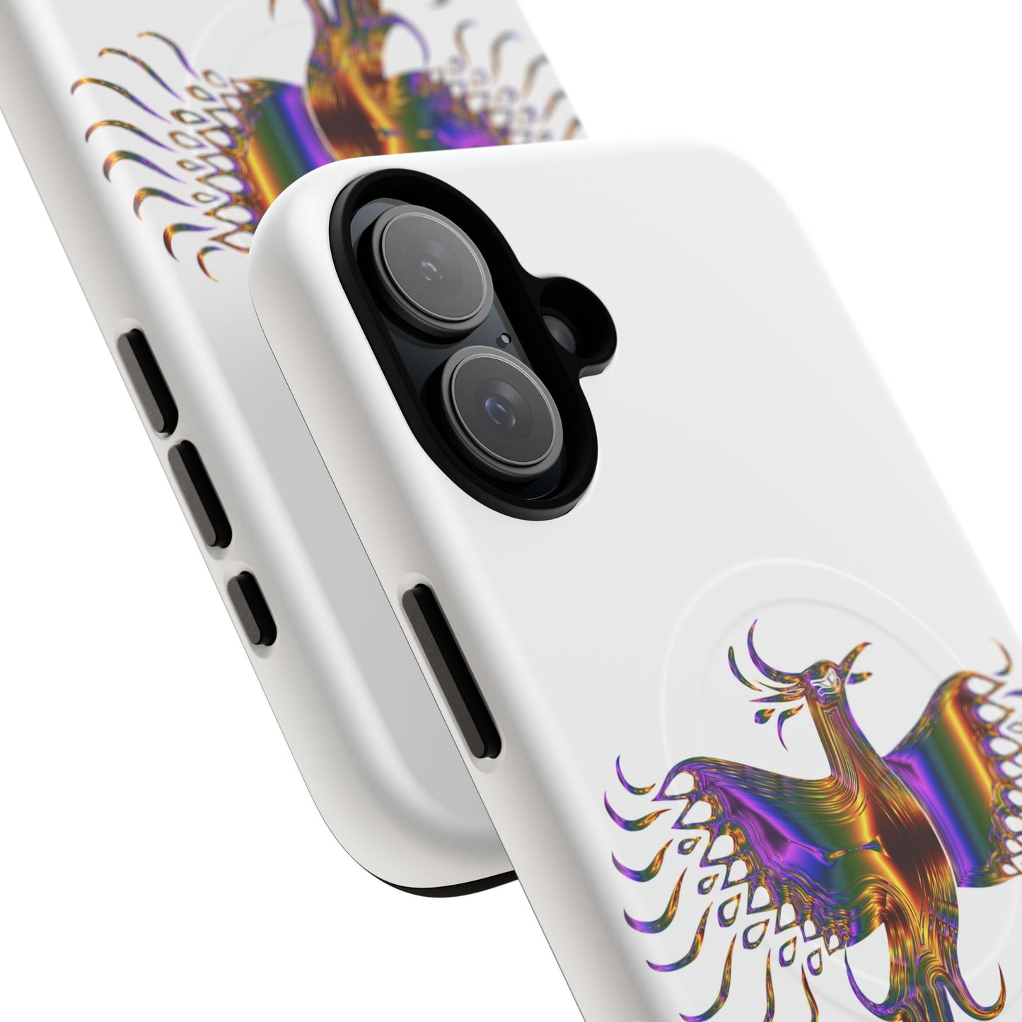 Vibrant Phoenix Magnetic Phone Case, Tough Phone Cover, Unique Smartphone Accessory, Gift for Tech Lovers, Holiday Essentials