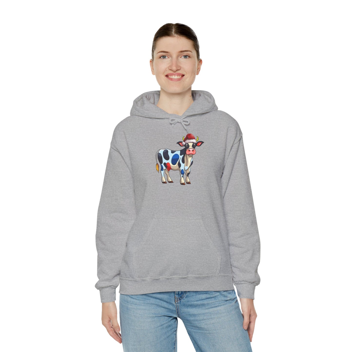 Holy Cow Christmas Hoodie, Unisex Hooded Sweatshirt