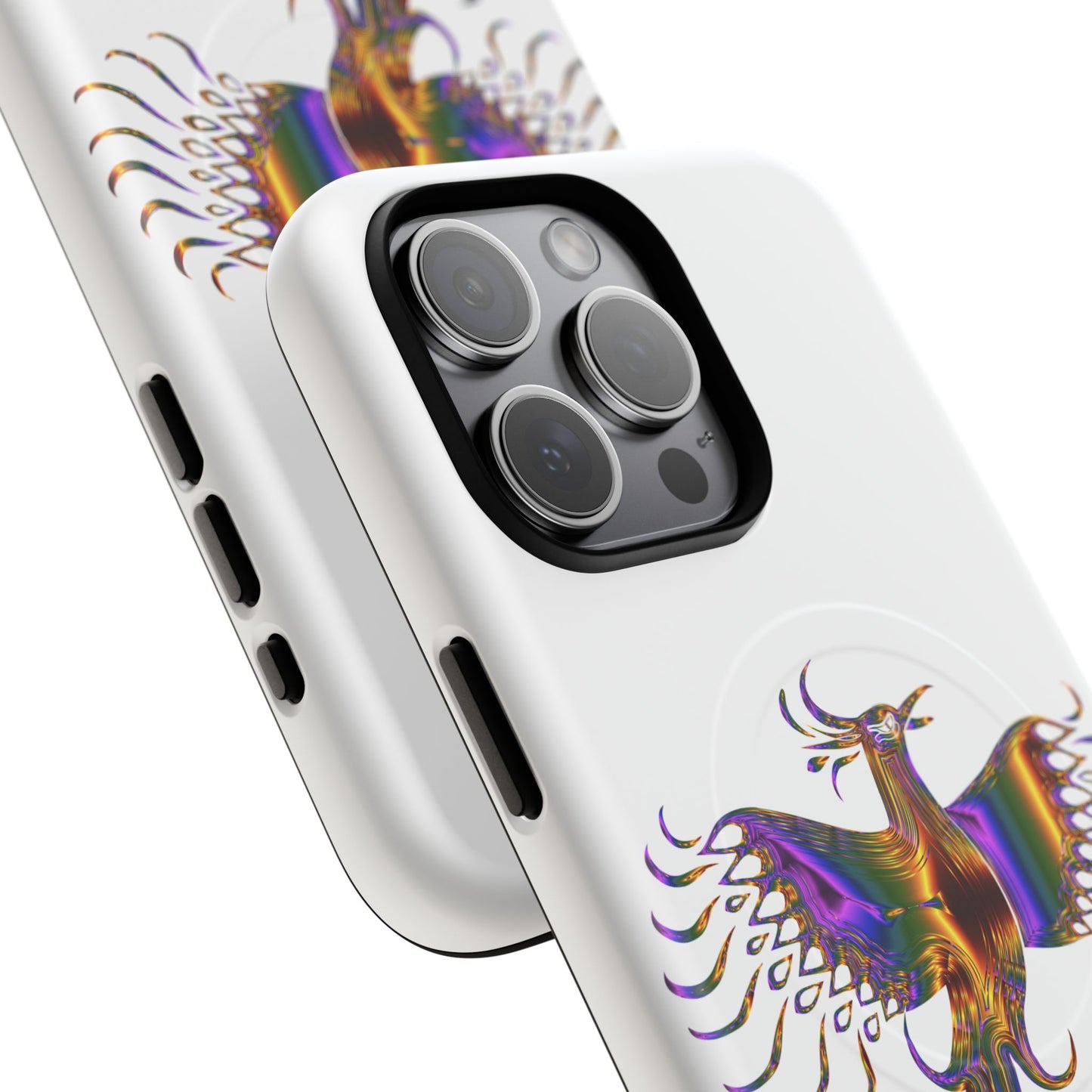 Vibrant Phoenix Magnetic Phone Case, Tough Phone Cover, Unique Smartphone Accessory, Gift for Tech Lovers, Holiday Essentials