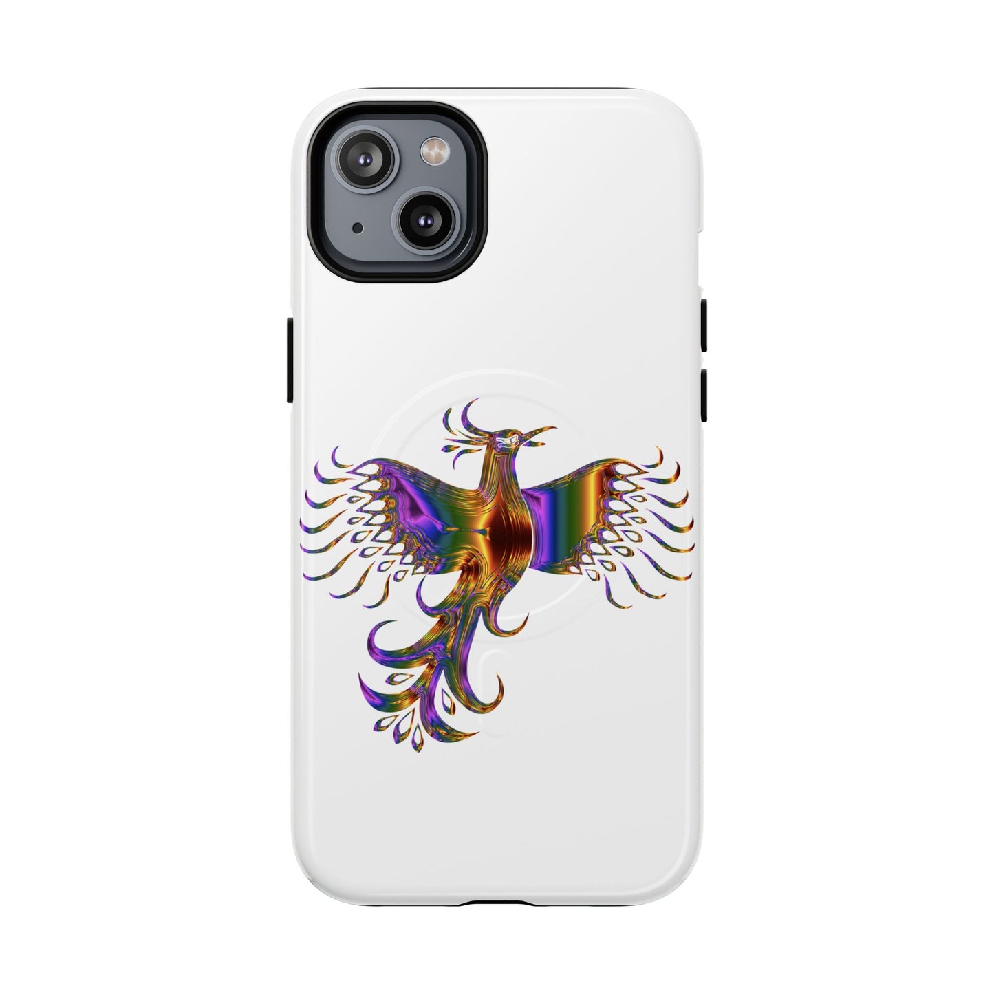 Vibrant Phoenix Magnetic Phone Case, Tough Phone Cover, Unique Smartphone Accessory, Gift for Tech Lovers, Holiday Essentials