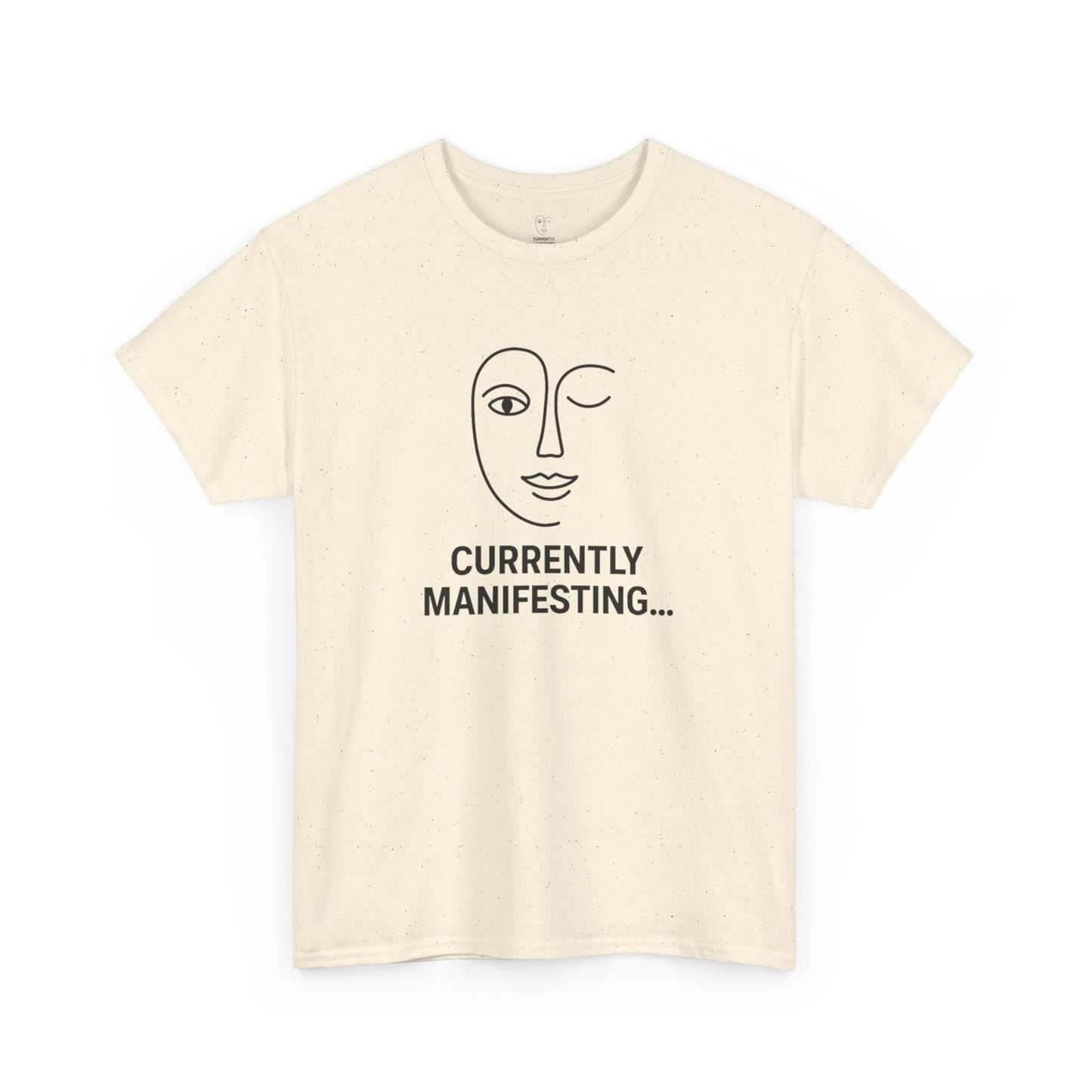 Currently Manifesting Unisex Heavy Cotton Tee, Affirmation Tee, Motivational T-Shirt, Gift for Dreamers, Casual Wear, Spiritual Apparel