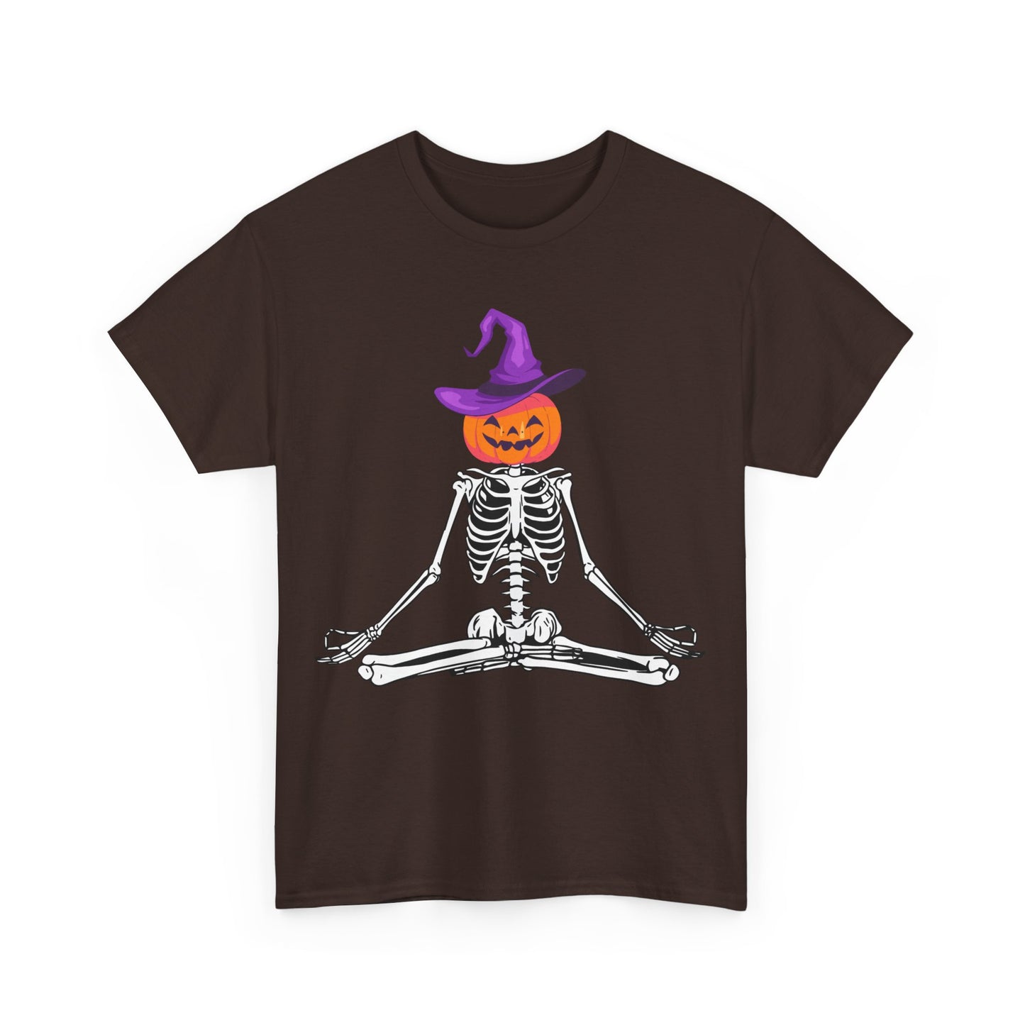 Namaste Skeleton Halloween, Unisex Heavy Cotton Tee