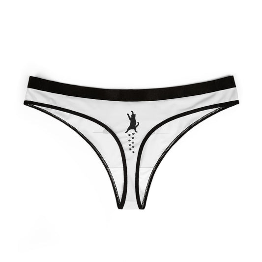 Cat-Themed Women's Thongs, Cute Cat Underwear, Funny Lingerie, Gift for Cat Lovers, Playful Innerwear