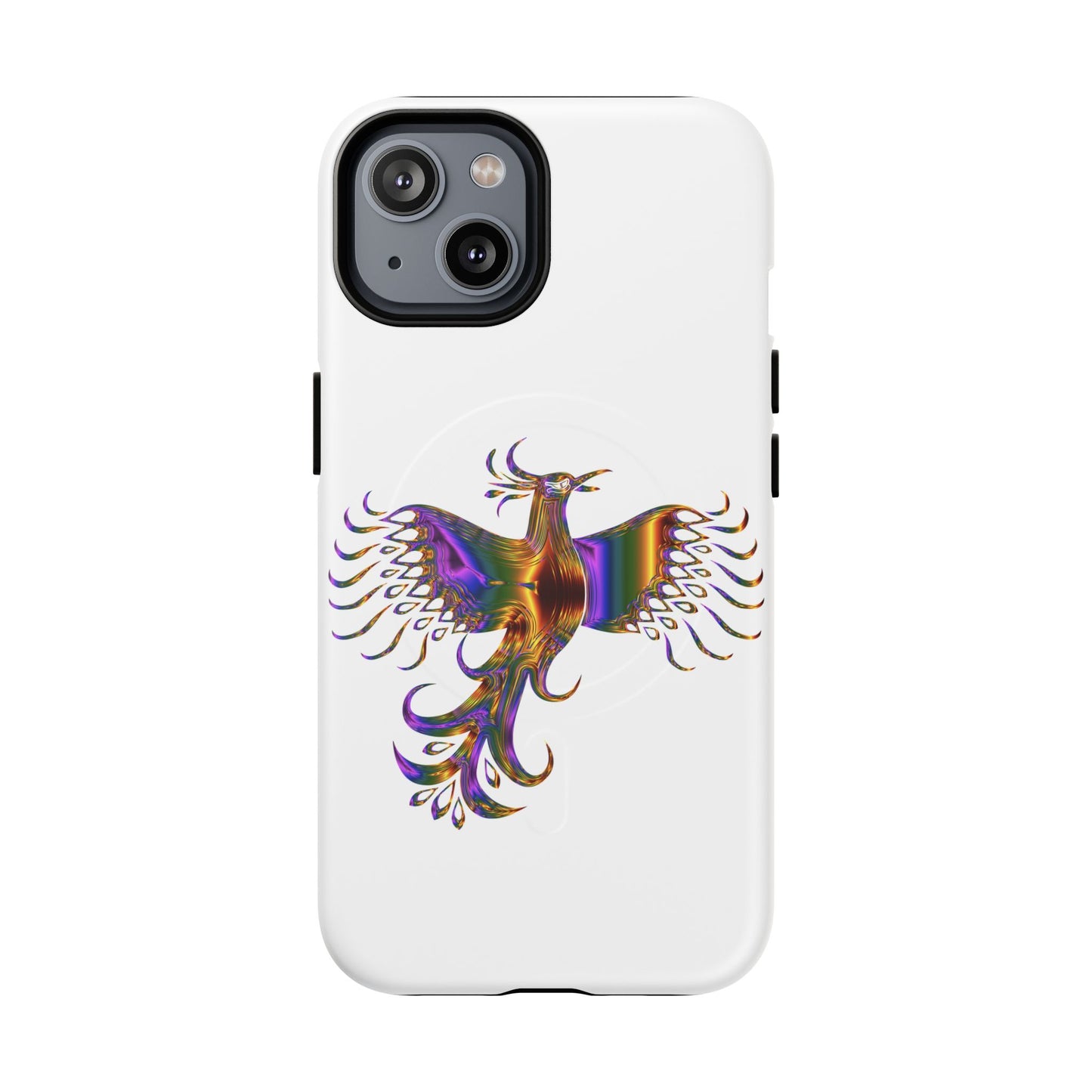 Vibrant Phoenix Magnetic Phone Case, Tough Phone Cover, Unique Smartphone Accessory, Gift for Tech Lovers, Holiday Essentials