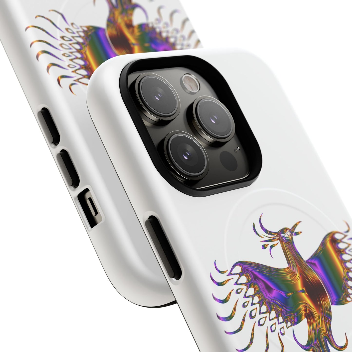 Vibrant Phoenix Magnetic Phone Case, Tough Phone Cover, Unique Smartphone Accessory, Gift for Tech Lovers, Holiday Essentials
