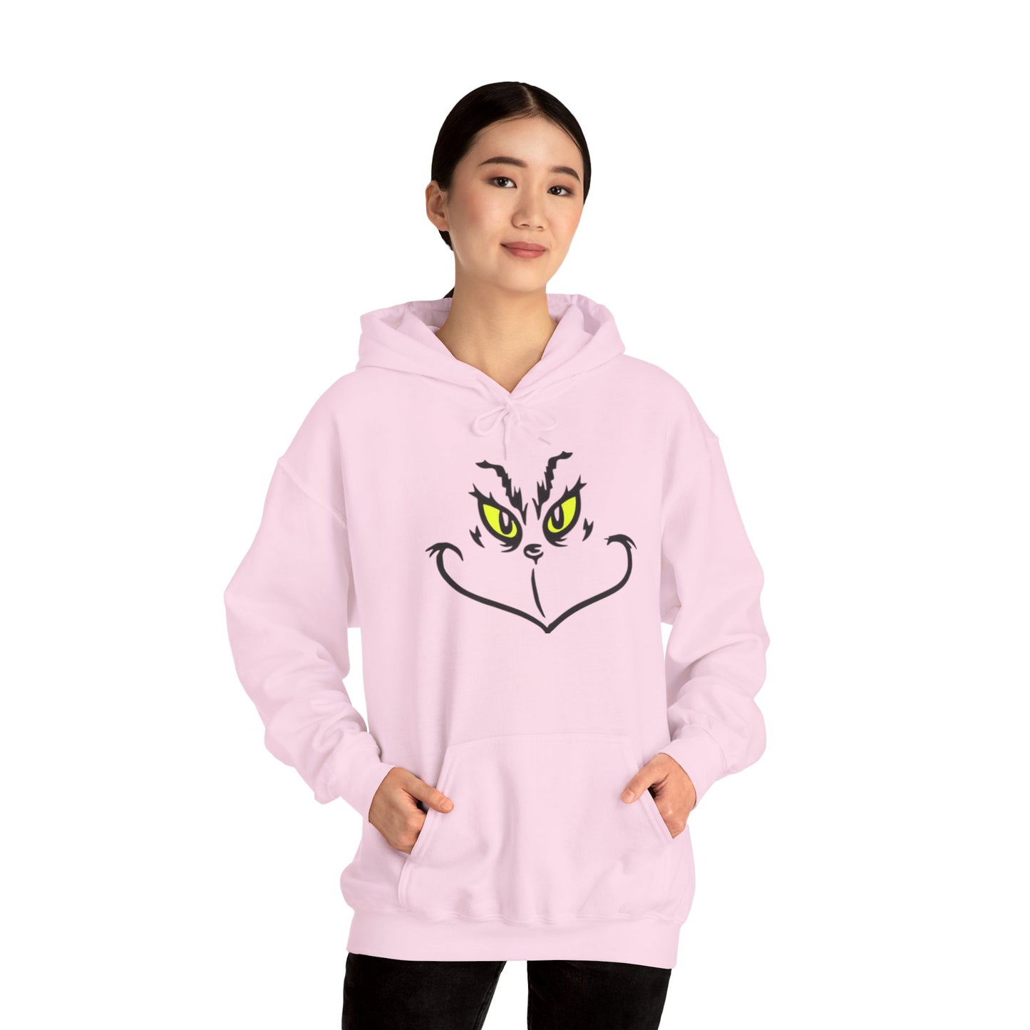 Holiday Spirit Hoodie: Cozy Unisex Sweatshirt with Grinch and Reindeer Design, Perfect for Christmas, Gift for Friends, Warm, Fun, Festive