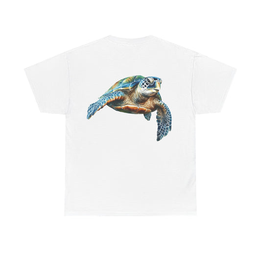 Save the Sea Turtles - BACKSIDE graphic Heavy Cotton Tee