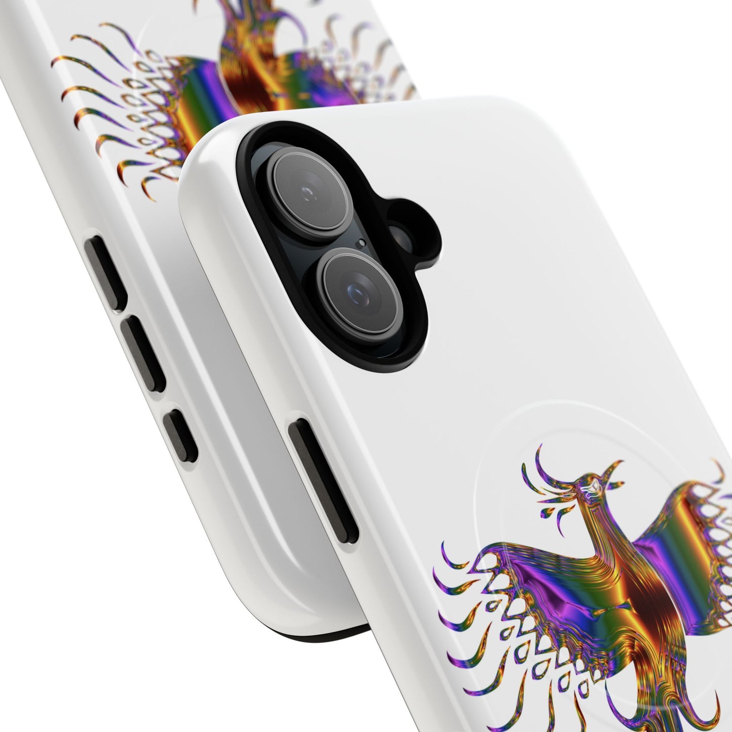 Vibrant Phoenix Magnetic Phone Case, Tough Phone Cover, Unique Smartphone Accessory, Gift for Tech Lovers, Holiday Essentials