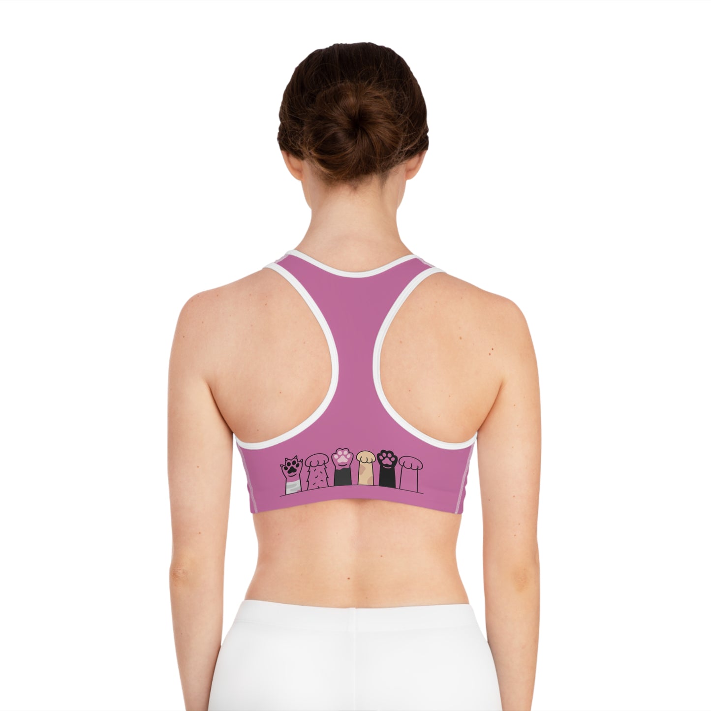 Cute Cat Print Sports Bra, Animal Lover Activewear, Workout Top, Gym Essentials, Gift for Pet Owners, Exercise Gear