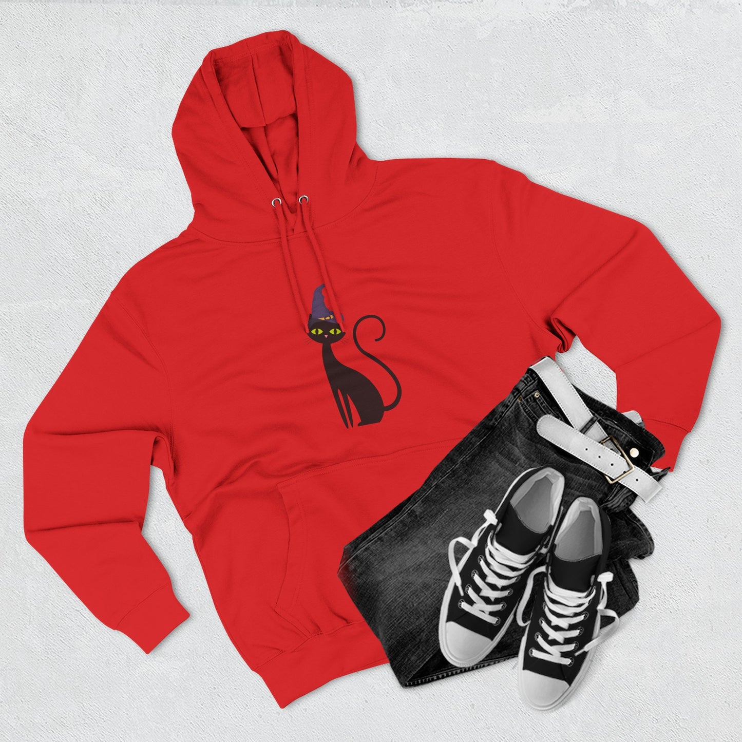 Cozy Cat-Inspired Fleece Hoodie: Perfect for Cat Lovers, Halloween, Casual Wear, Gift for Friends, Cozy Winter Layer
