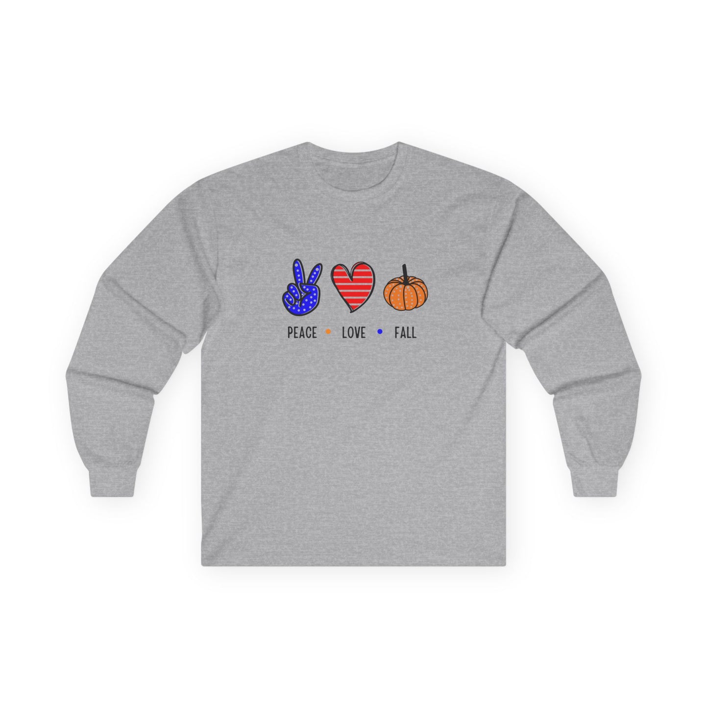 Peace, Love, Fall, T-shirt, Ultra Cotton Long Sleeve Tee