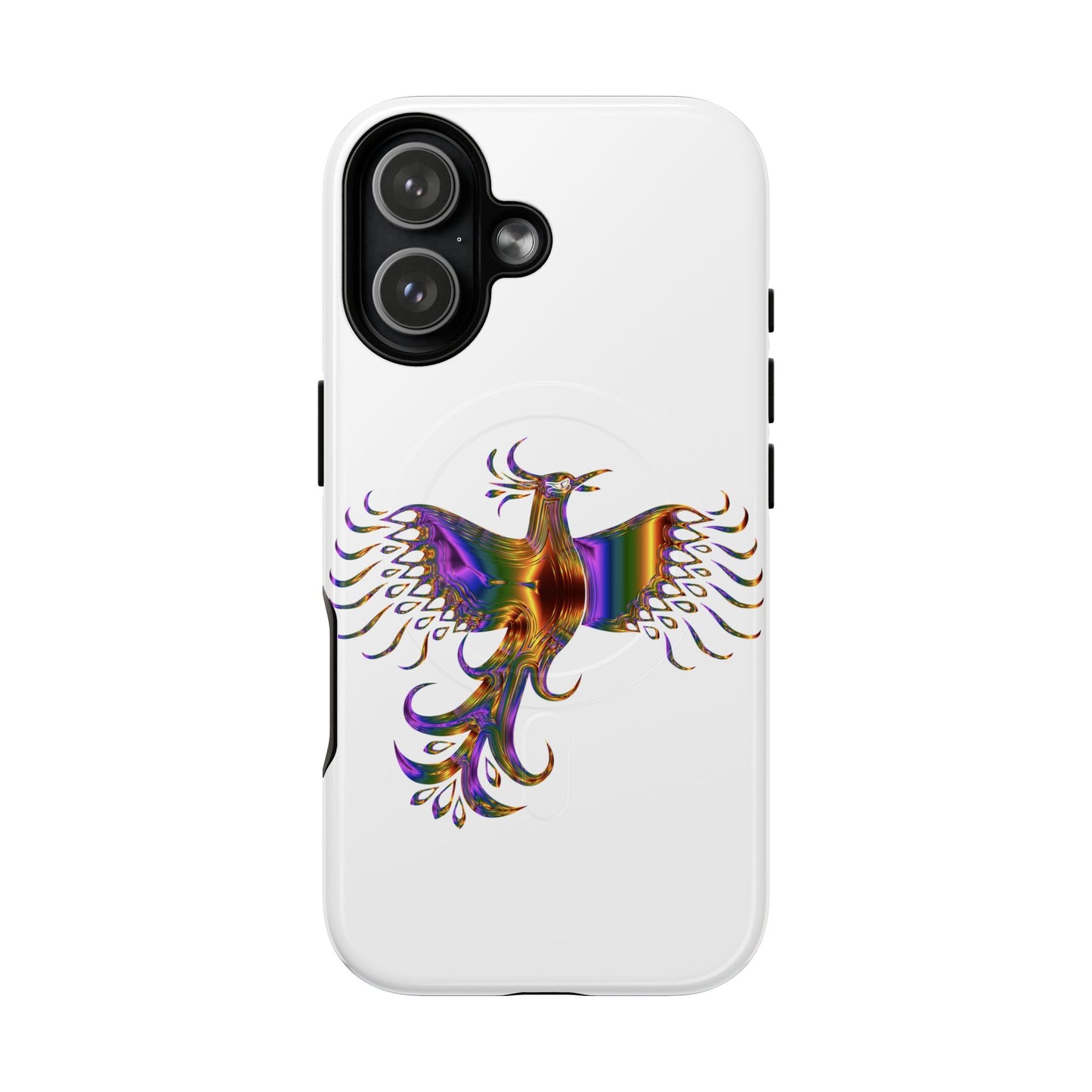 Vibrant Phoenix Magnetic Phone Case, Tough Phone Cover, Unique Smartphone Accessory, Gift for Tech Lovers, Holiday Essentials