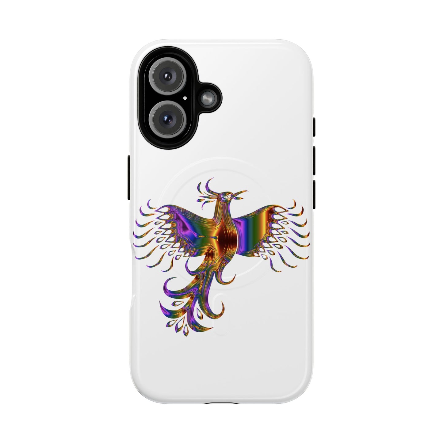 Vibrant Phoenix Magnetic Phone Case, Tough Phone Cover, Unique Smartphone Accessory, Gift for Tech Lovers, Holiday Essentials