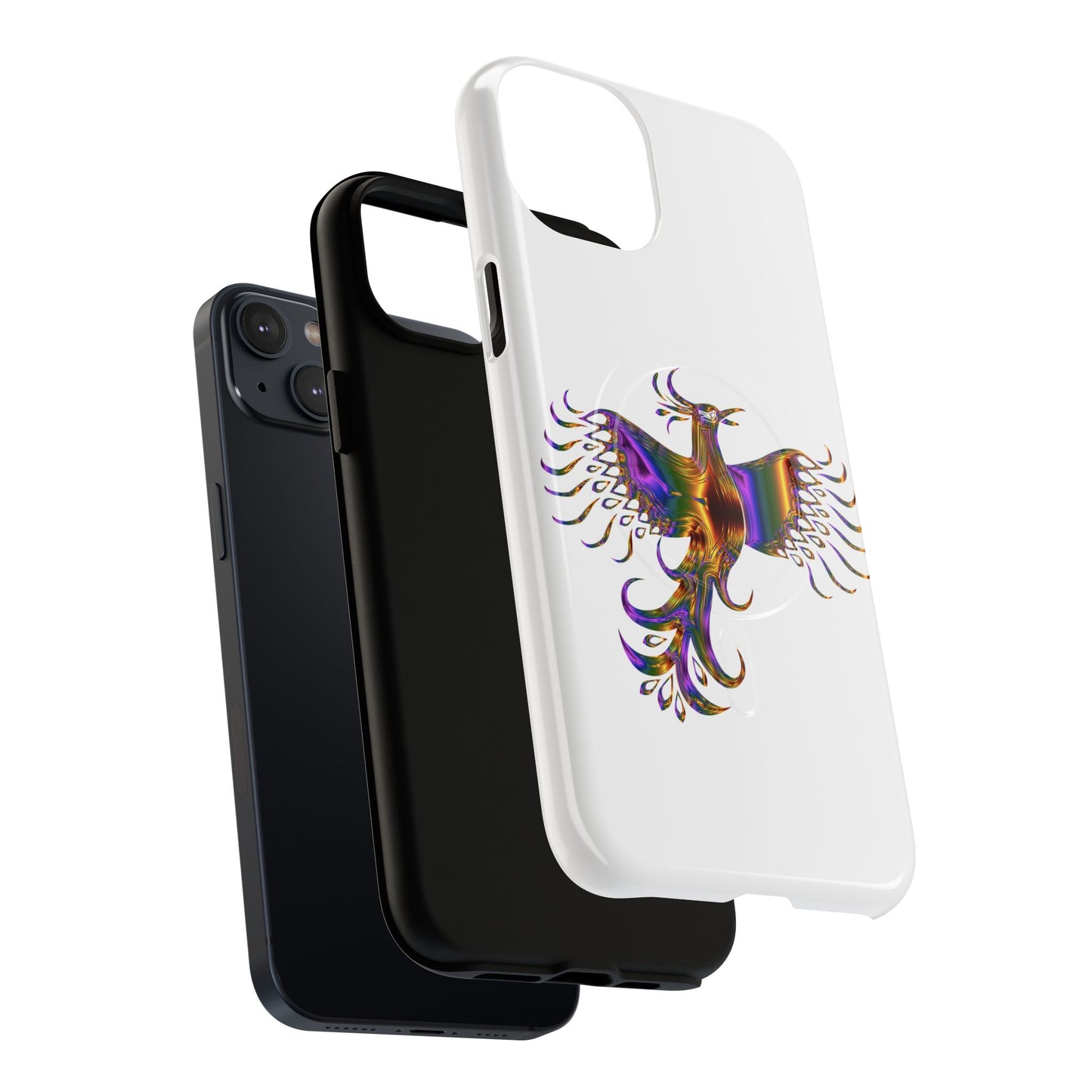 Vibrant Phoenix Magnetic Phone Case, Tough Phone Cover, Unique Smartphone Accessory, Gift for Tech Lovers, Holiday Essentials