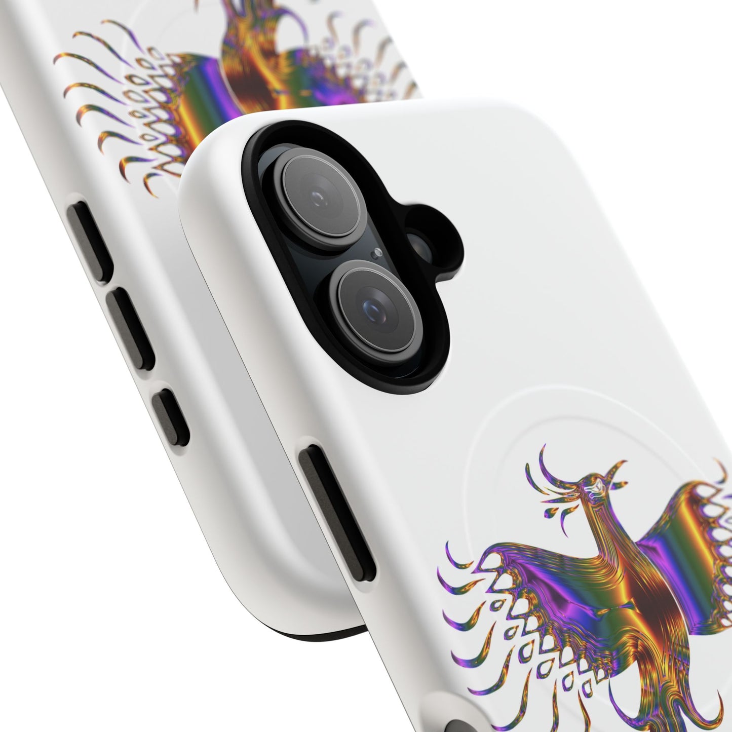 Vibrant Phoenix Magnetic Phone Case, Tough Phone Cover, Unique Smartphone Accessory, Gift for Tech Lovers, Holiday Essentials
