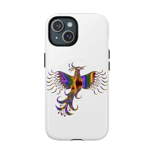 Vibrant Phoenix Magnetic Phone Case, Tough Phone Cover, Unique Smartphone Accessory, Gift for Tech Lovers, Holiday Essentials