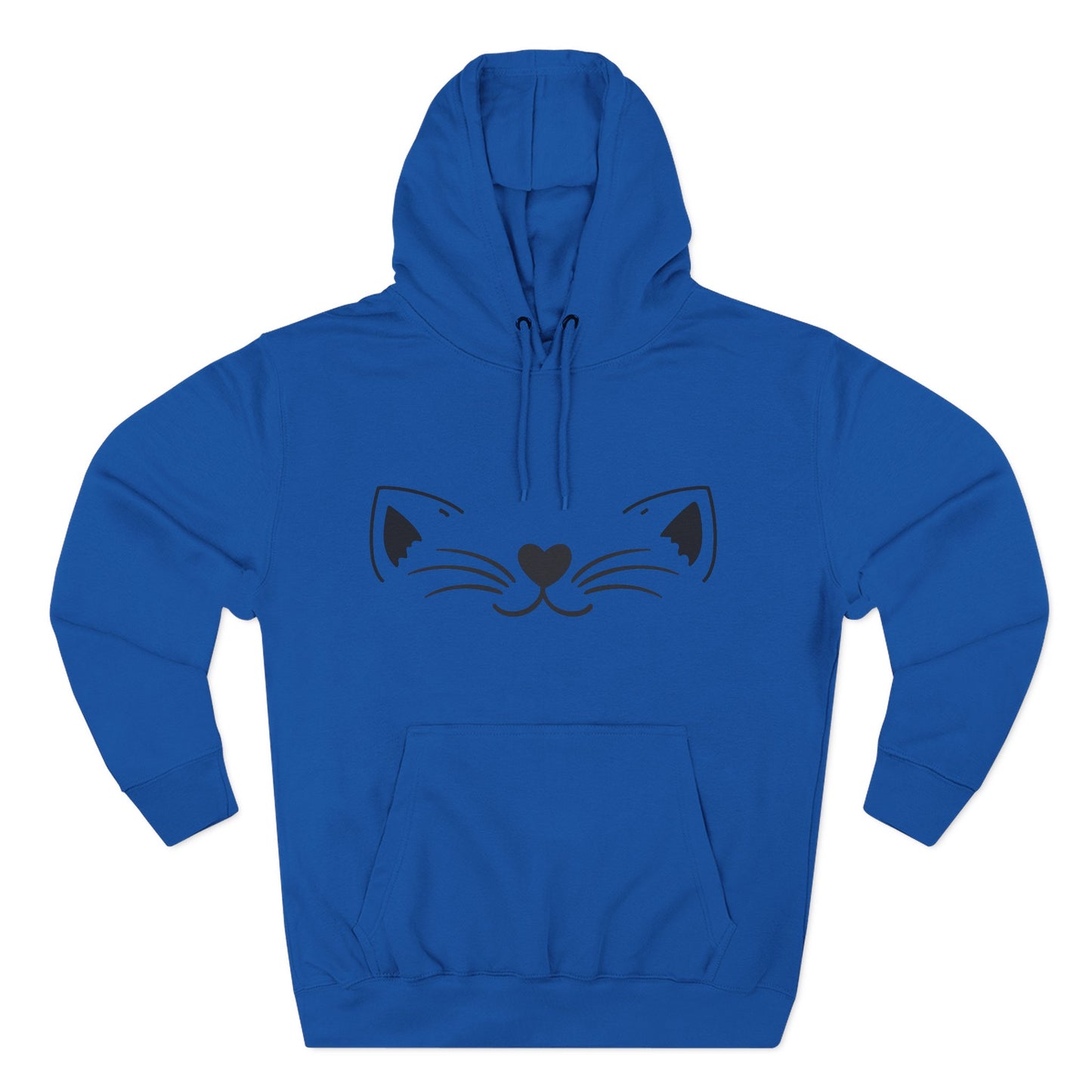 Cute Cat Fleece Hoodie - Cozy Cat Lover Apparel, Perfect for Gifts, Winter Wear, Cat Mom, Pet Lover,