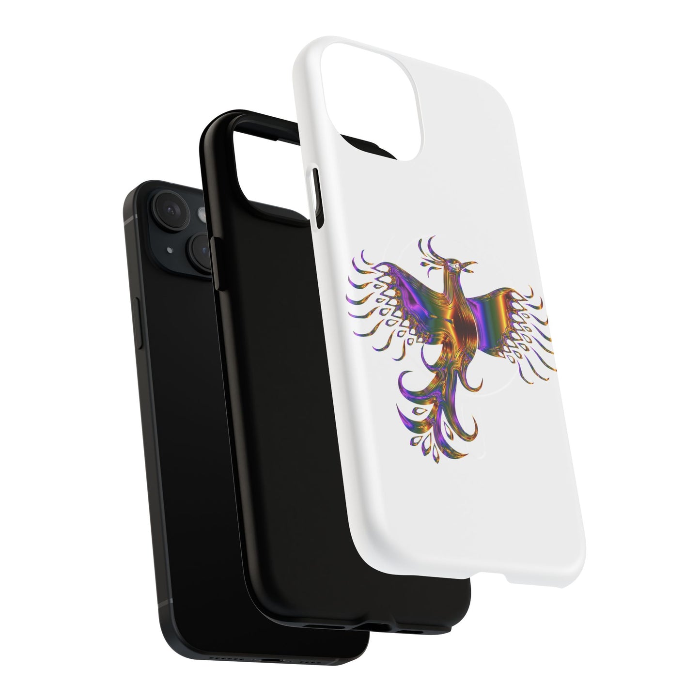Vibrant Phoenix Magnetic Phone Case, Tough Phone Cover, Unique Smartphone Accessory, Gift for Tech Lovers, Holiday Essentials