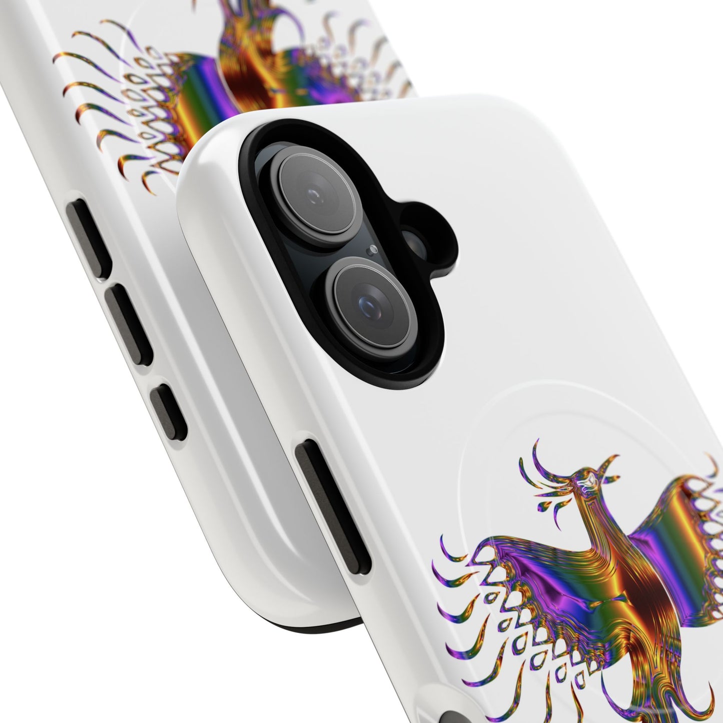 Vibrant Phoenix Magnetic Phone Case, Tough Phone Cover, Unique Smartphone Accessory, Gift for Tech Lovers, Holiday Essentials