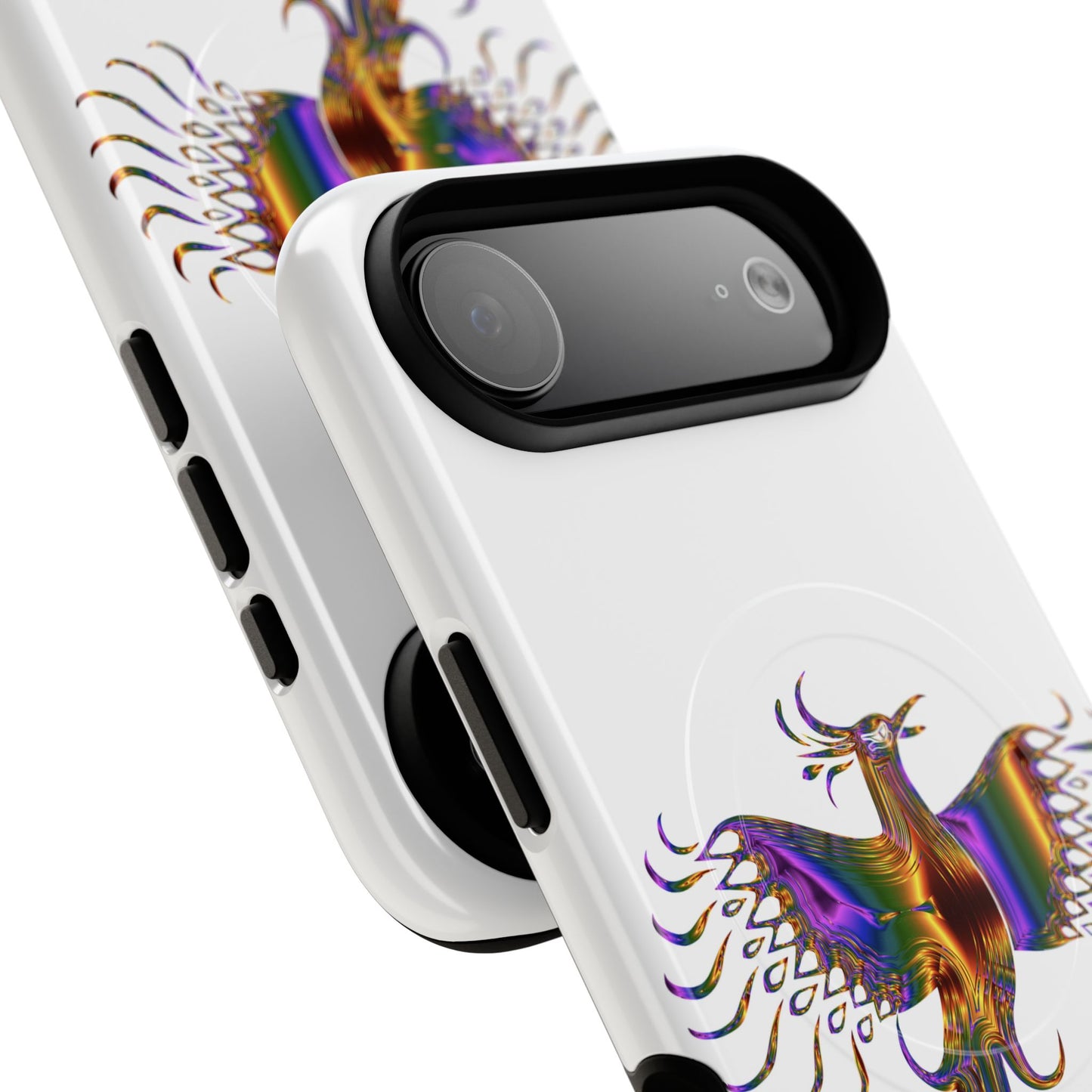 Vibrant Phoenix Magnetic Phone Case, Tough Phone Cover, Unique Smartphone Accessory, Gift for Tech Lovers, Holiday Essentials