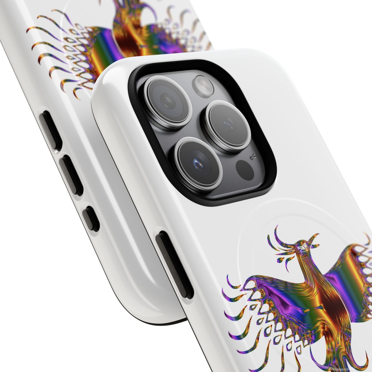 Vibrant Phoenix Magnetic Phone Case, Tough Phone Cover, Unique Smartphone Accessory, Gift for Tech Lovers, Holiday Essentials