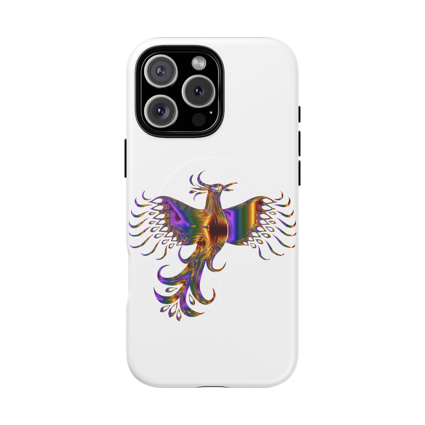 Vibrant Phoenix Magnetic Phone Case, Tough Phone Cover, Unique Smartphone Accessory, Gift for Tech Lovers, Holiday Essentials