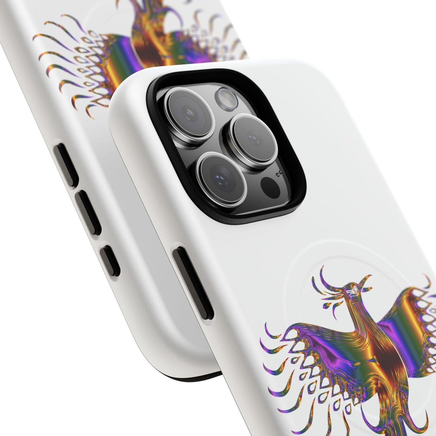 Vibrant Phoenix Magnetic Phone Case, Tough Phone Cover, Unique Smartphone Accessory, Gift for Tech Lovers, Holiday Essentials