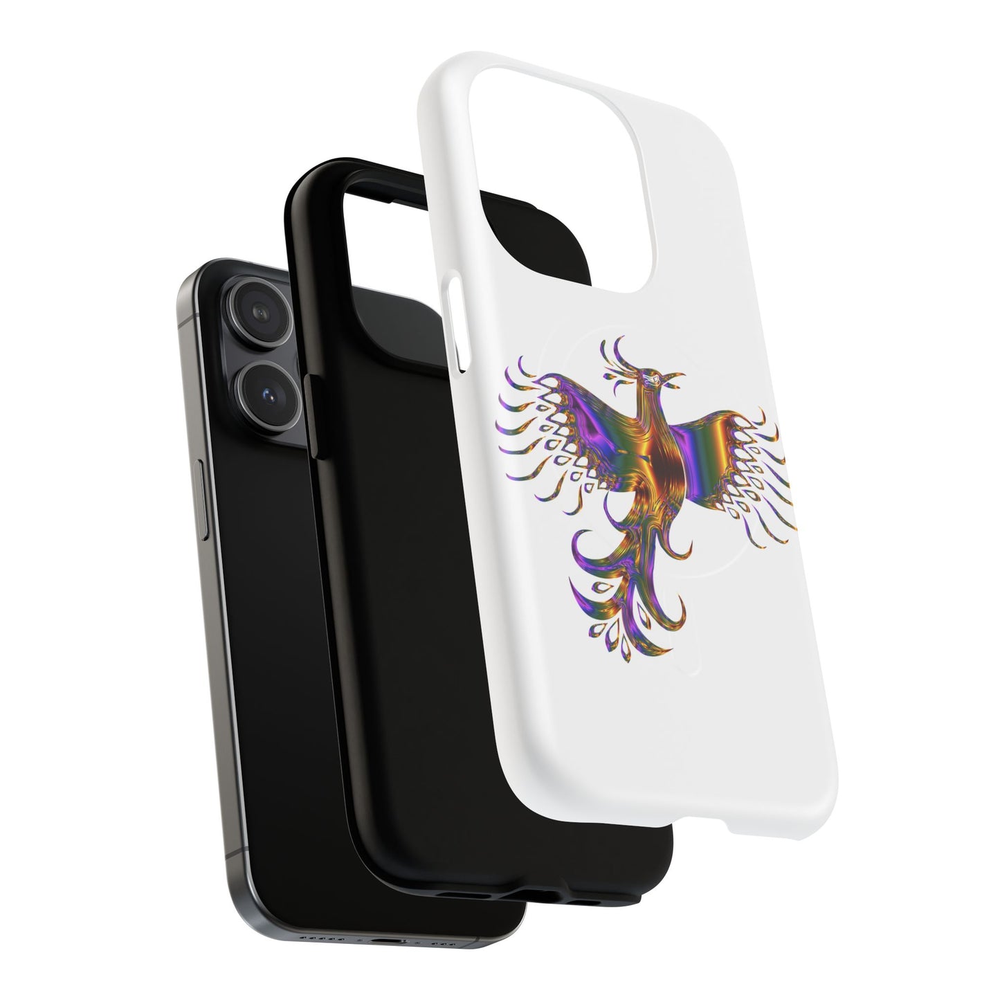 Vibrant Phoenix Magnetic Phone Case, Tough Phone Cover, Unique Smartphone Accessory, Gift for Tech Lovers, Holiday Essentials