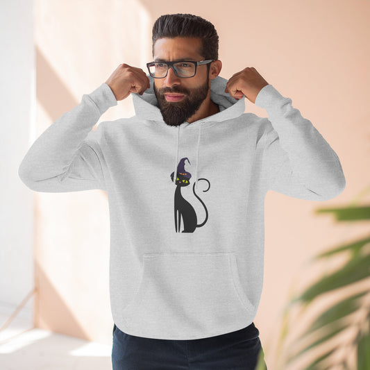 Cozy Cat-Inspired Fleece Hoodie: Perfect for Cat Lovers, Halloween, Casual Wear, Gift for Friends, Cozy Winter Layer