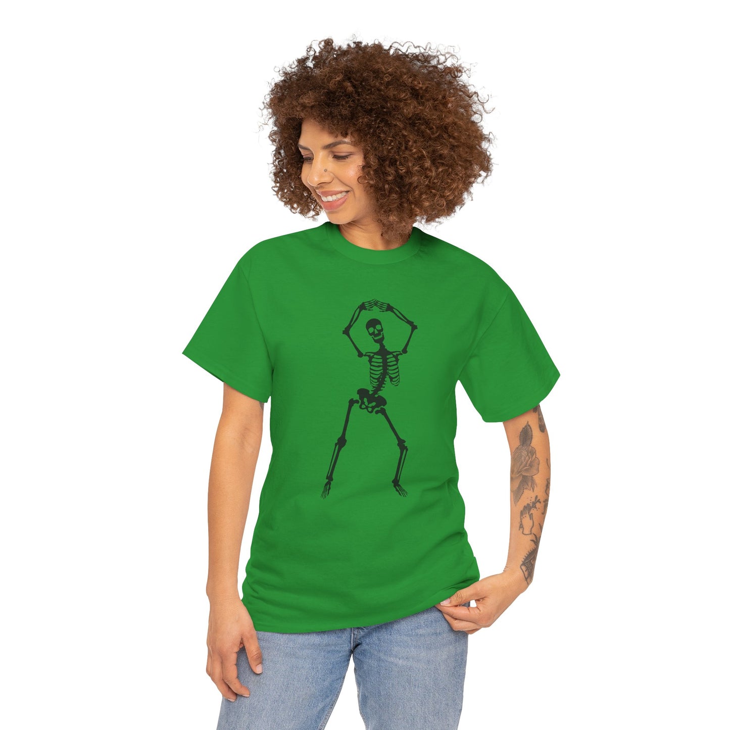 Halloween Skeleton Dancing - Heavy Cotton Tee