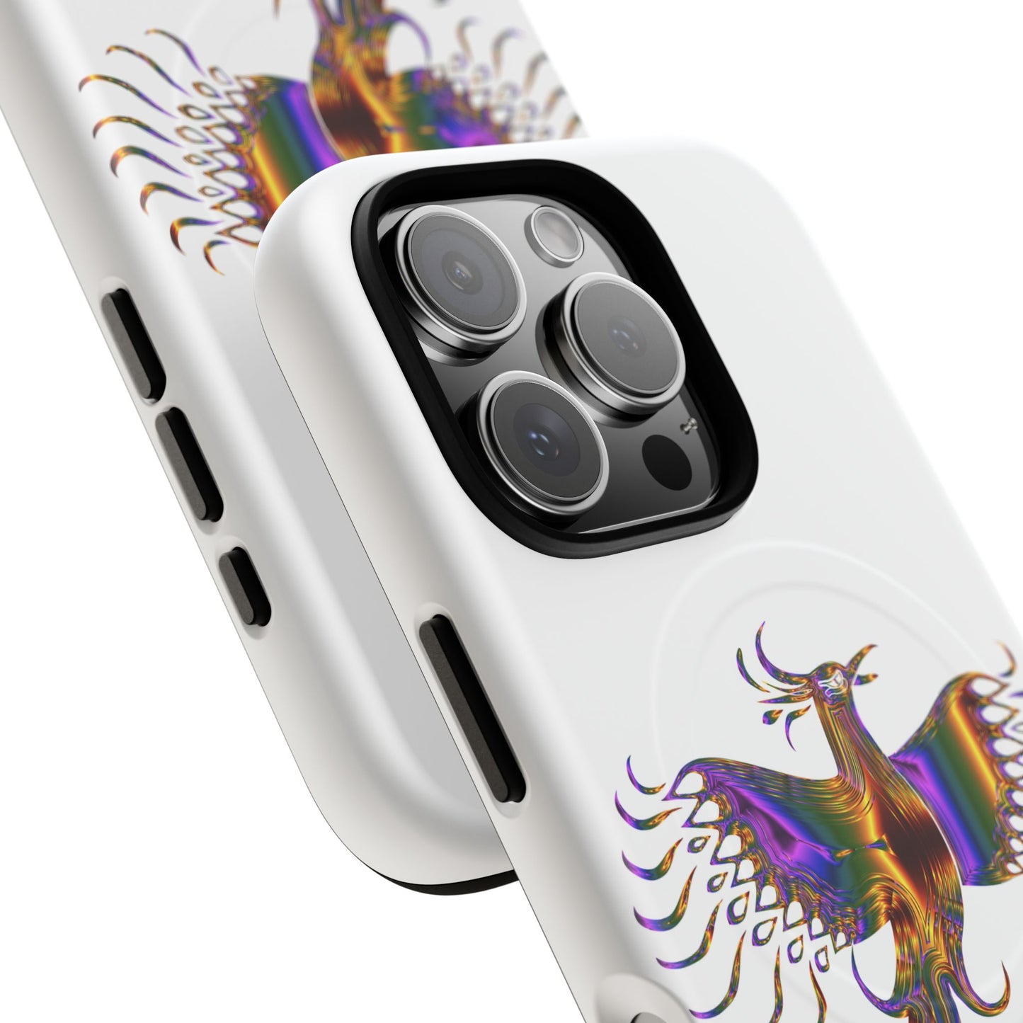 Vibrant Phoenix Magnetic Phone Case, Tough Phone Cover, Unique Smartphone Accessory, Gift for Tech Lovers, Holiday Essentials