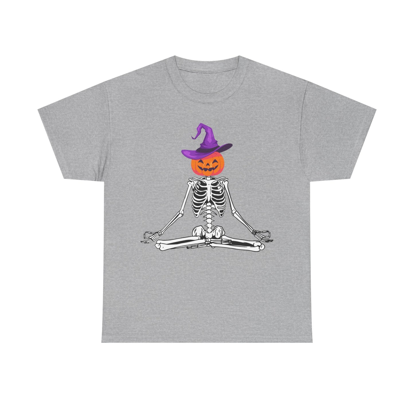Namaste Skeleton Halloween, Unisex Heavy Cotton Tee