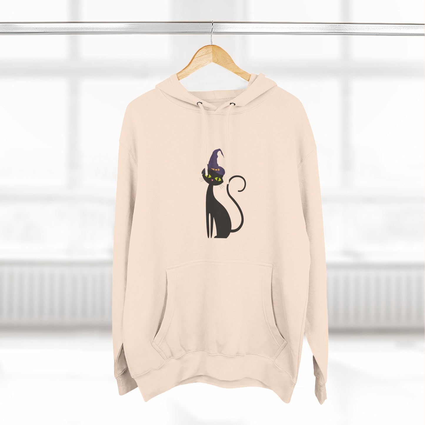 Cozy Cat-Inspired Fleece Hoodie: Perfect for Cat Lovers, Halloween, Casual Wear, Gift for Friends, Cozy Winter Layer
