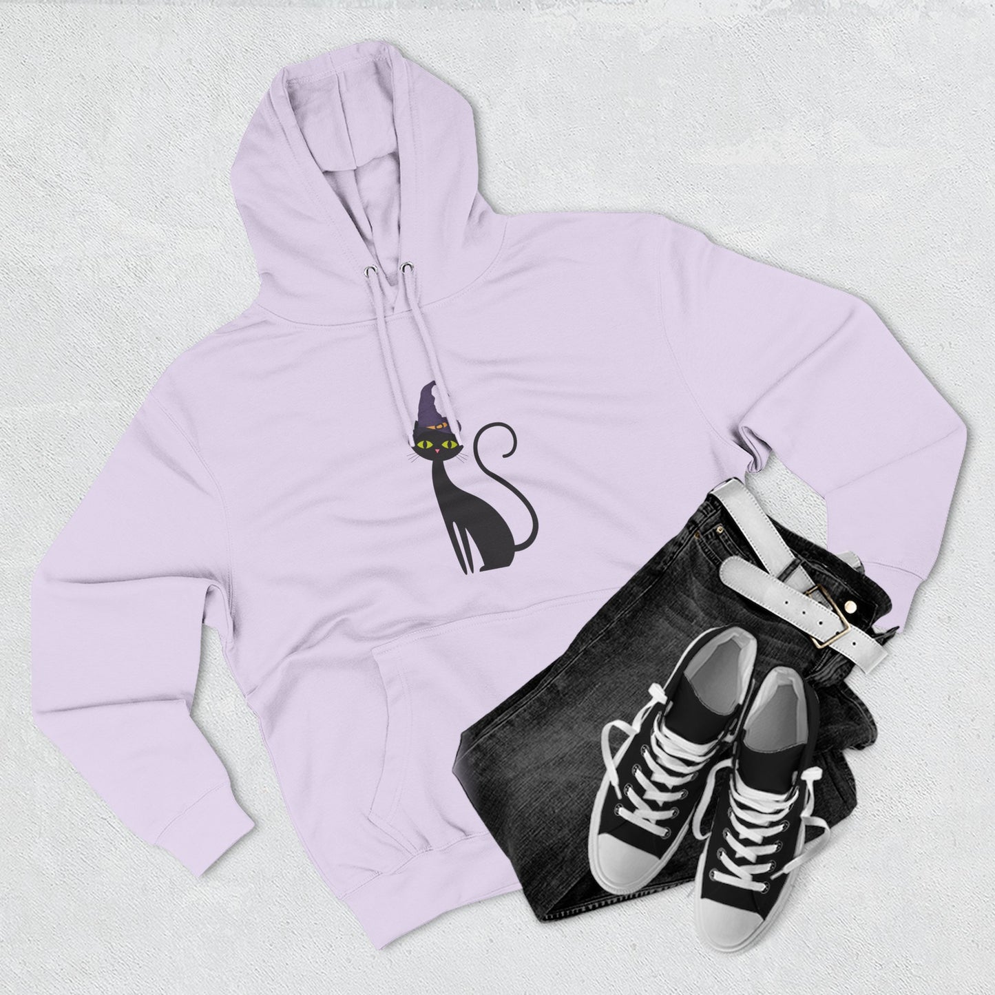 Cozy Cat-Inspired Fleece Hoodie: Perfect for Cat Lovers, Halloween, Casual Wear, Gift for Friends, Cozy Winter Layer