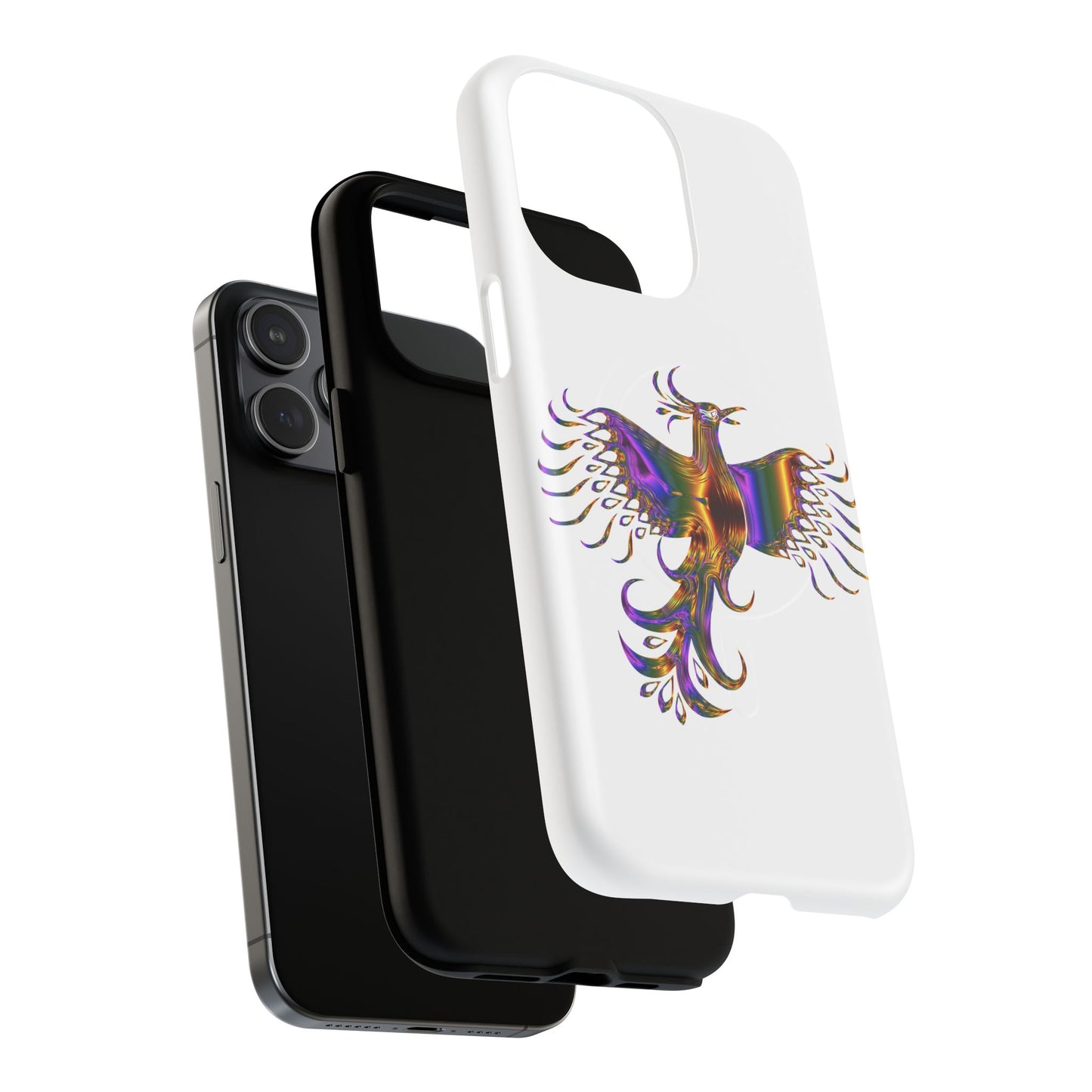 Vibrant Phoenix Magnetic Phone Case, Tough Phone Cover, Unique Smartphone Accessory, Gift for Tech Lovers, Holiday Essentials