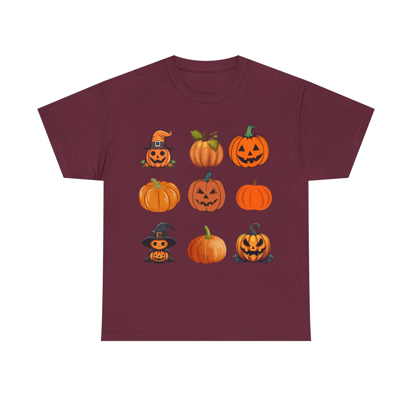 Tic Tac Toe Halloween Pumpkin T-Shirt, Unisex Cotton Tee