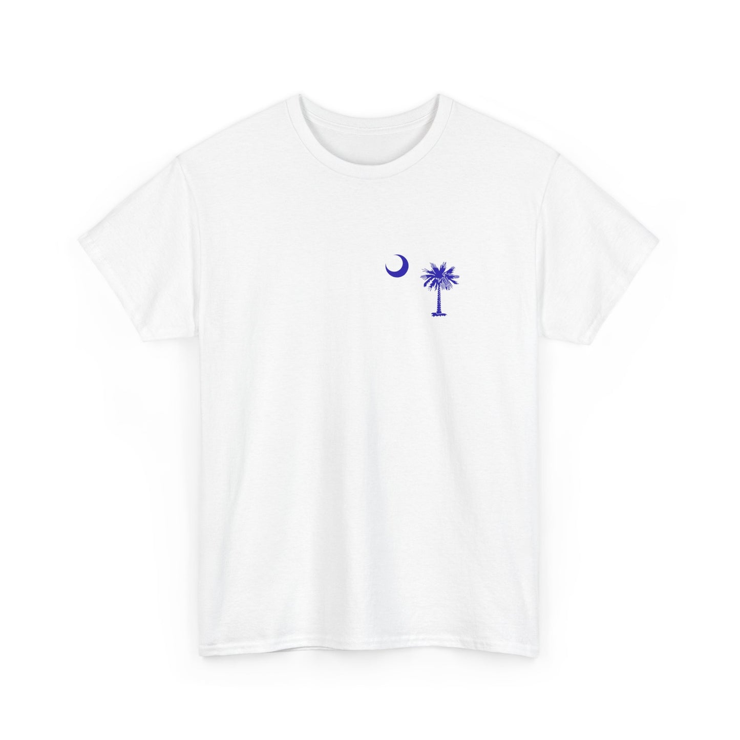 South Carolina Palmetto and Moon, front and back graphic,  Heavy Cotton T-shirt
