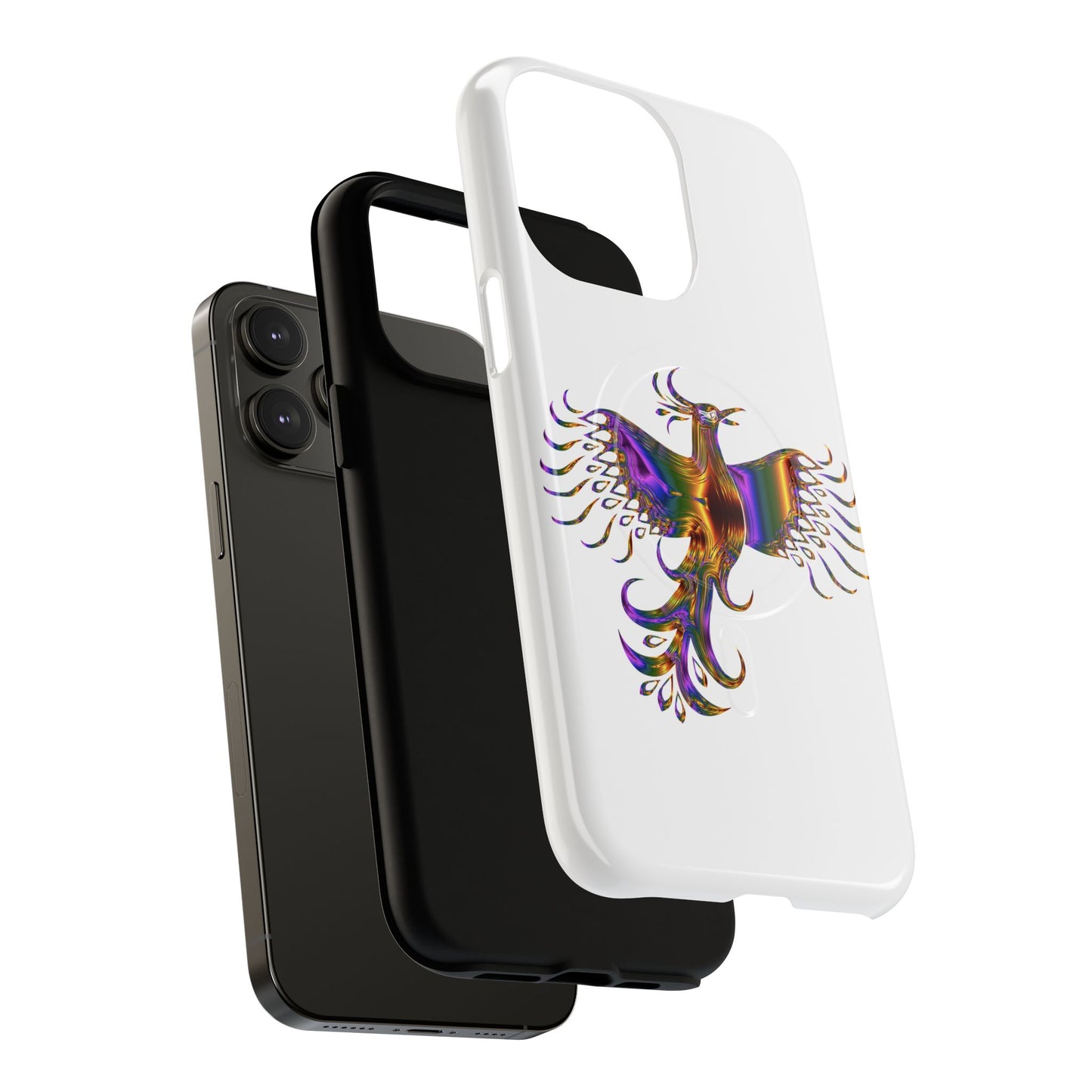 Vibrant Phoenix Magnetic Phone Case, Tough Phone Cover, Unique Smartphone Accessory, Gift for Tech Lovers, Holiday Essentials